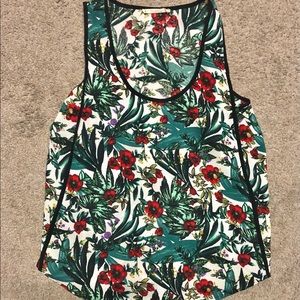 ‘Elodie’ Spring flowers / leaves loose sleeveless top - Small;